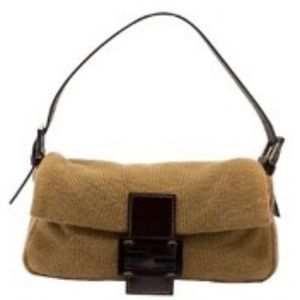 FENDI Tan Cashmere Baguette